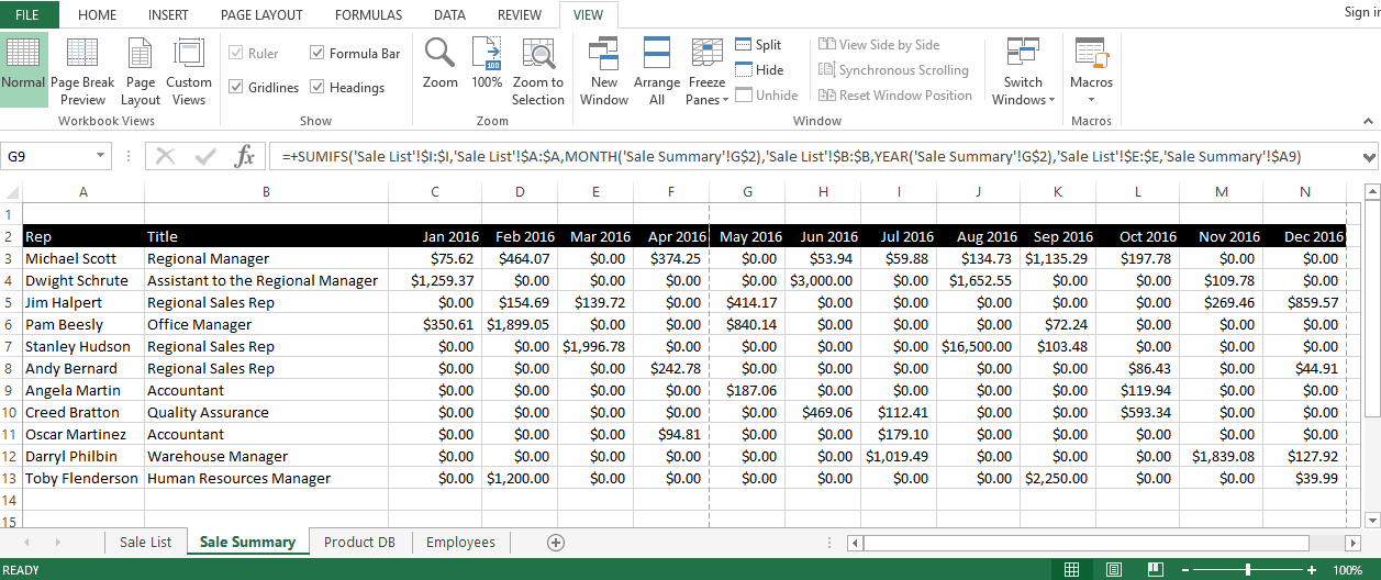 Excel Print Preview