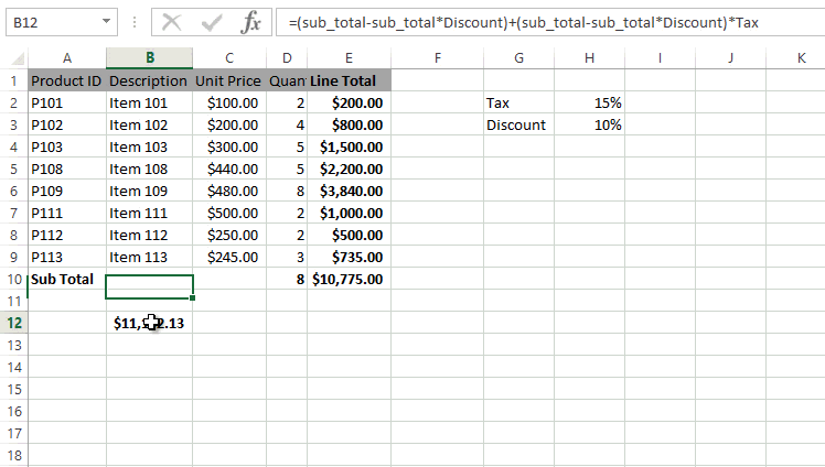 Microsoft Excel formula evaluate part by part